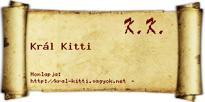 Král Kitti névjegykártya